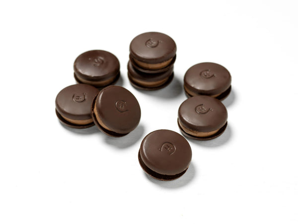 70% Dark Chocolate Macarons